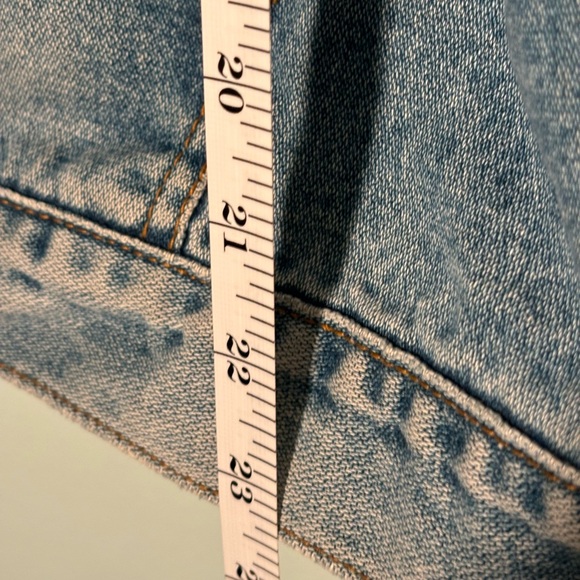 Lucky Star Vintage Denim Jean Vest with Frayed Hems Size L Large - Picture 12 of 14